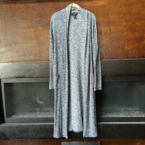 White House, Black market duster sweater navy blue